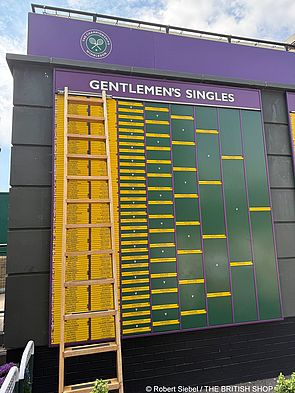 Die Anzeigentafel mit der Übersicht über die Spiele