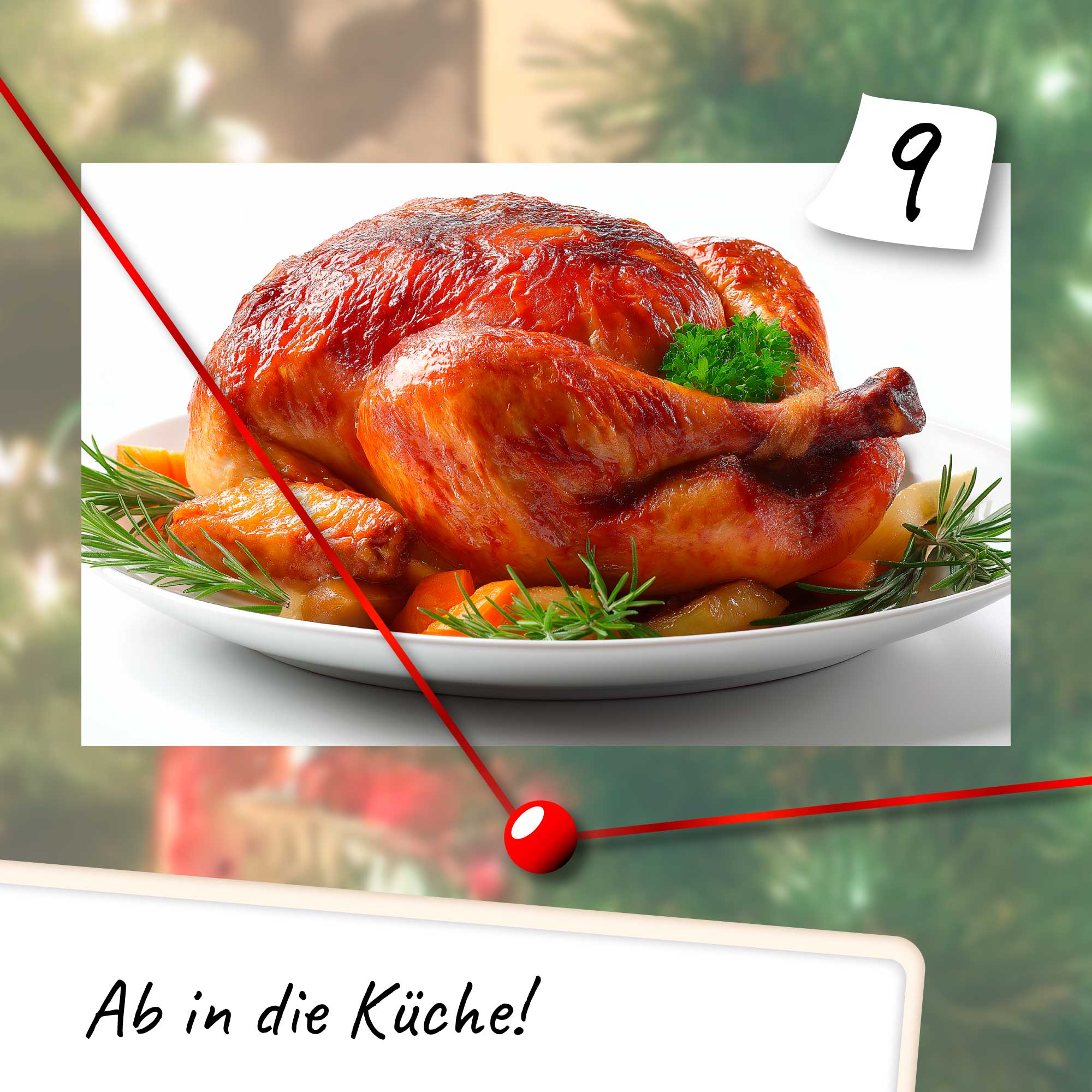 Hähnchen auf Teller